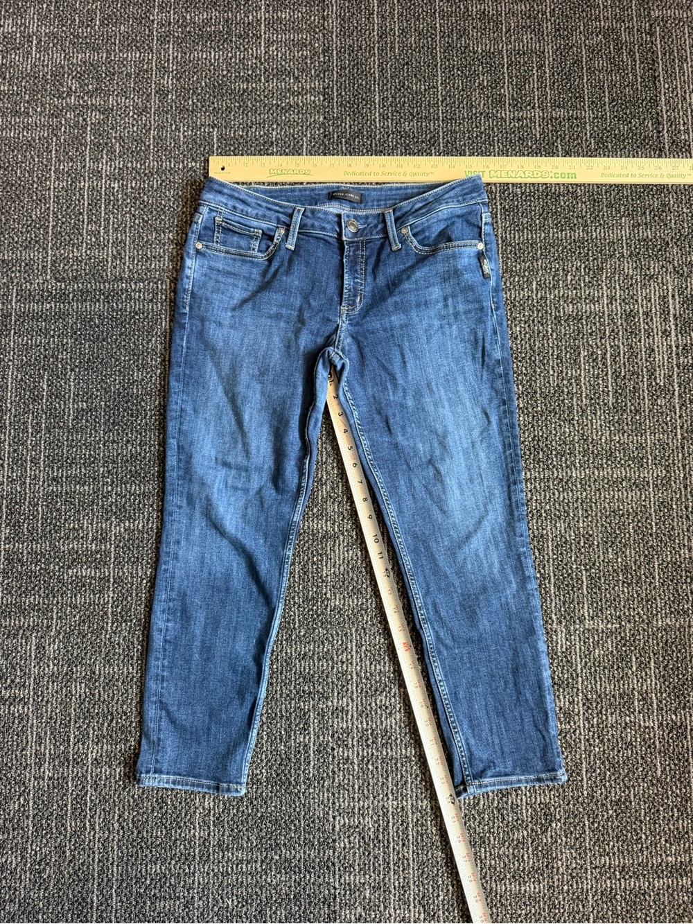 Silver Jeans Womens 31x25 Suki Skinny Crop Blue Jeans